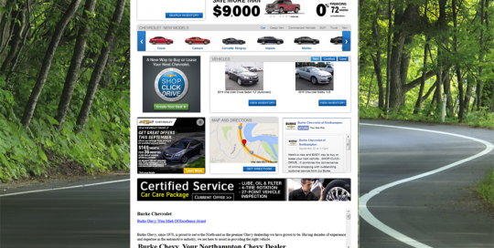 Burke Burke Chevy-Home Page Design-Cruzes Offer